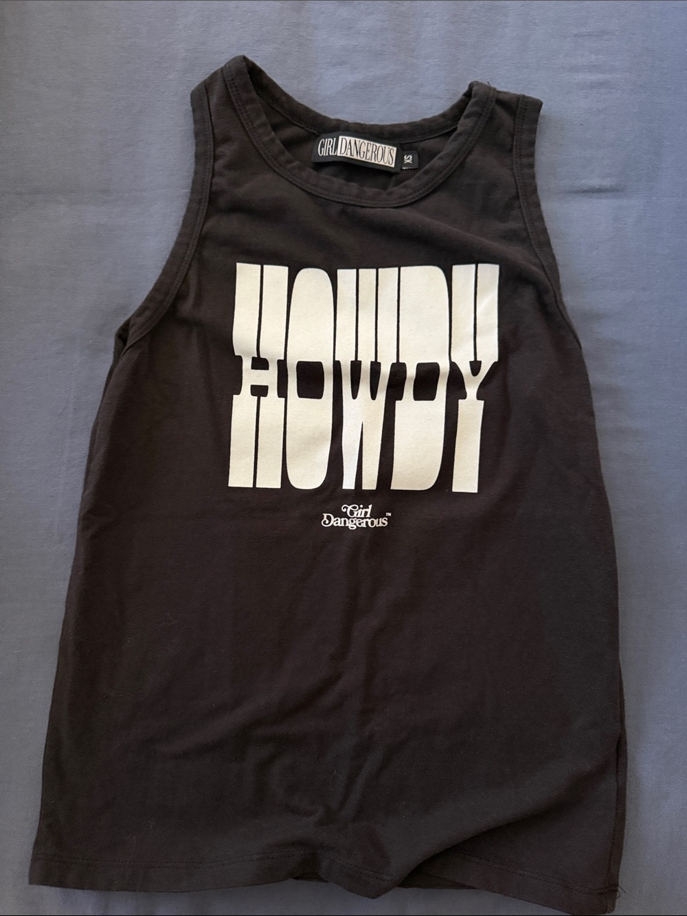 Girl Dangerous Black 'Howdy' Graphic Tank Top